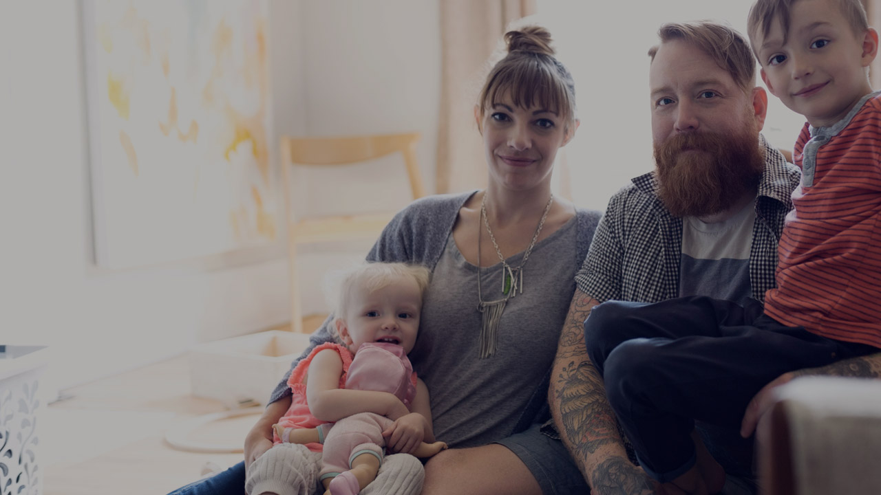 Familie i stue