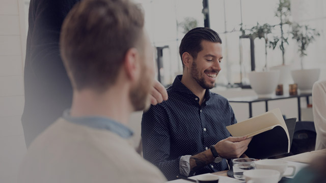 Business people dining small overlay