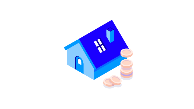 House with stack of coins - 640X360