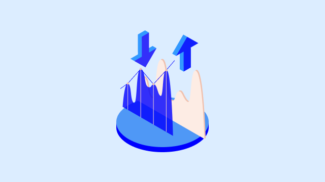 Investment graph arrows cloud blue 640x360