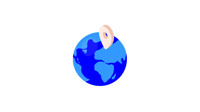 Globe icon white 640x360