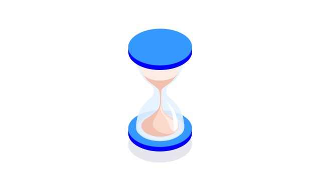 Time glass icon white 640x360