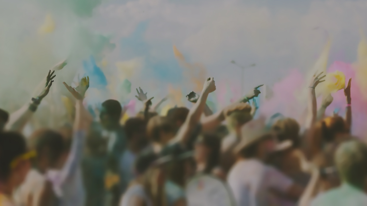 Crowds in a festival