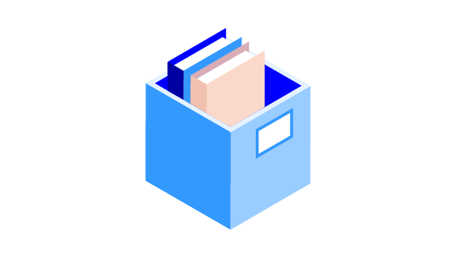 Box with books icon - 640x360