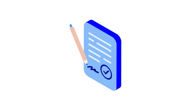 Sign document icon - 640x360