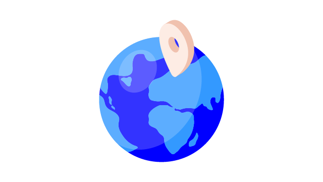 Globe icon white 640x360
