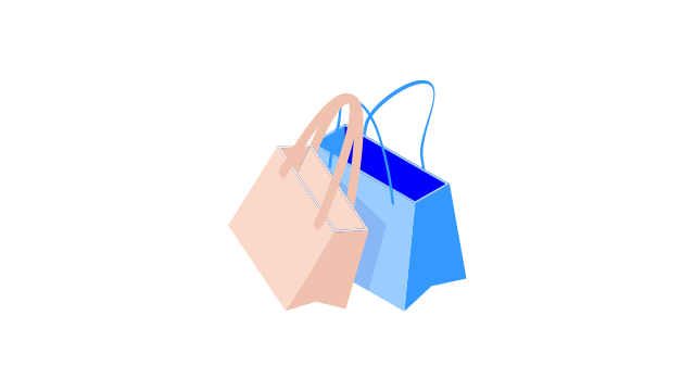 Shopping bags illustration - small