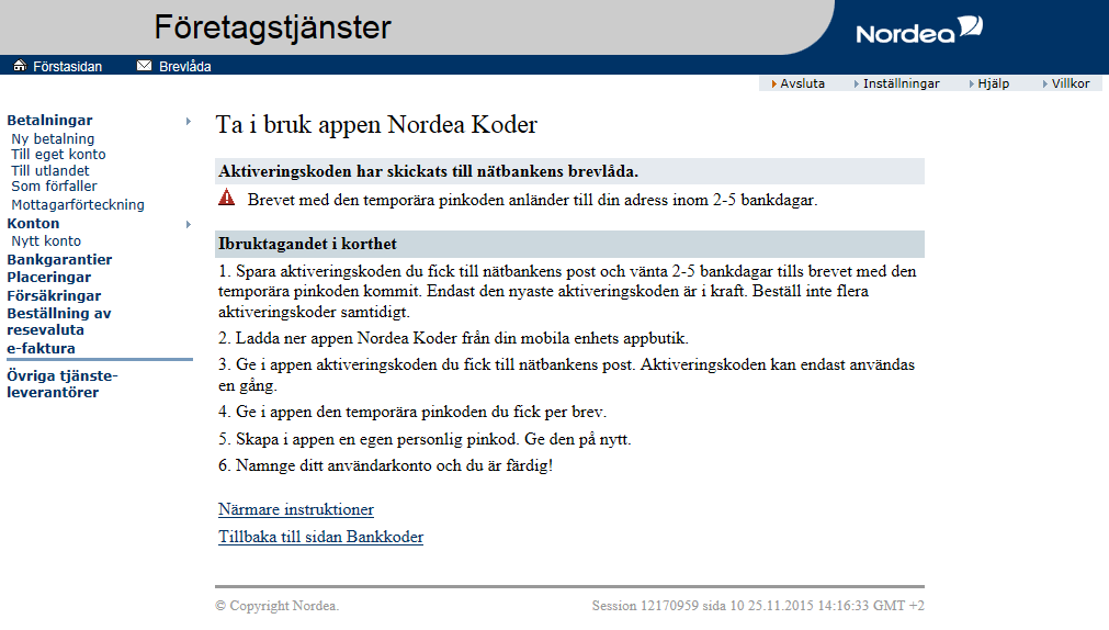 Nordea.fi nätbanken
