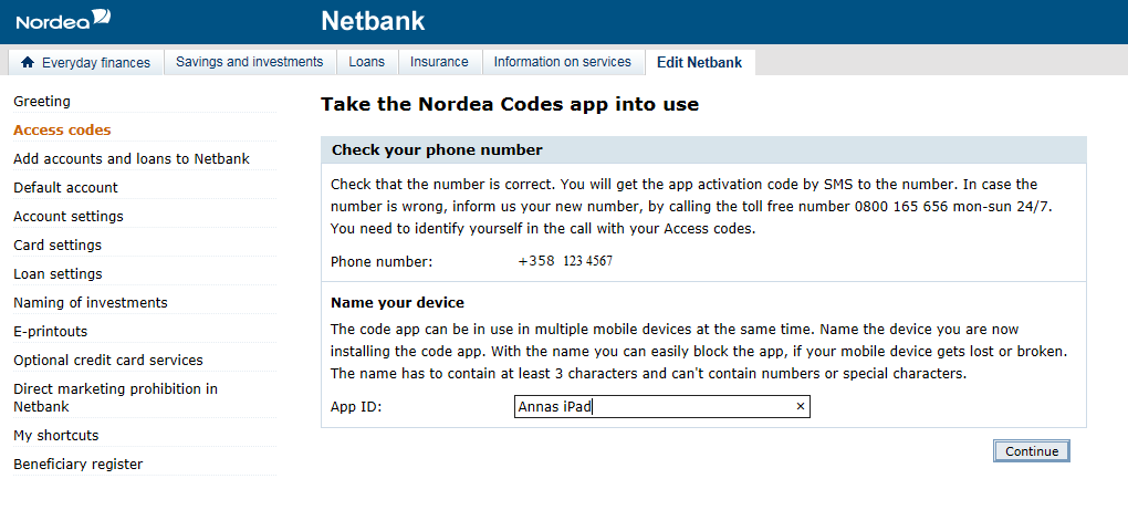 nordea bank id